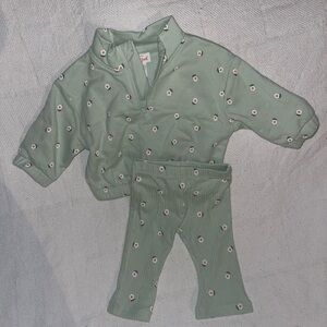 Cat & Jack Mint Floral Baby Matching Set